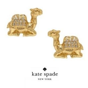 NWT Kate Spade Wild One Camel Studs